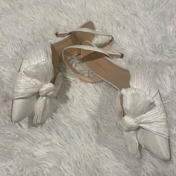 Loeffler Randall Sylvana Bow Slingback Heel in Wedding White Size 9.5 - Picture 4 of 6